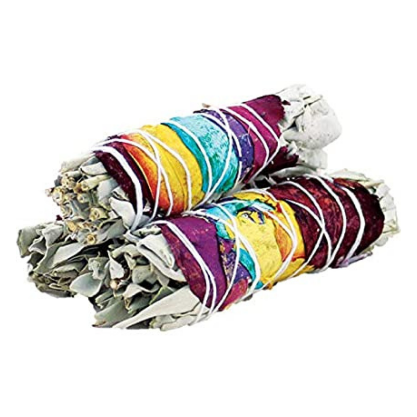 Orglamix Chakra Rose Smudge Sticks | Rainbow Rose Smudging Natural