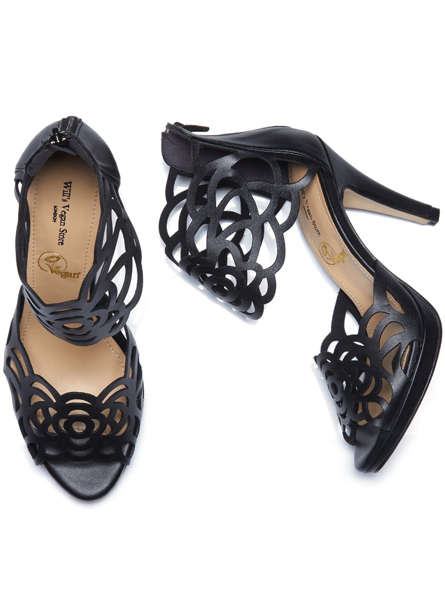 Vegan Women's High Heeled Cut Outs Will's Vegan Store
