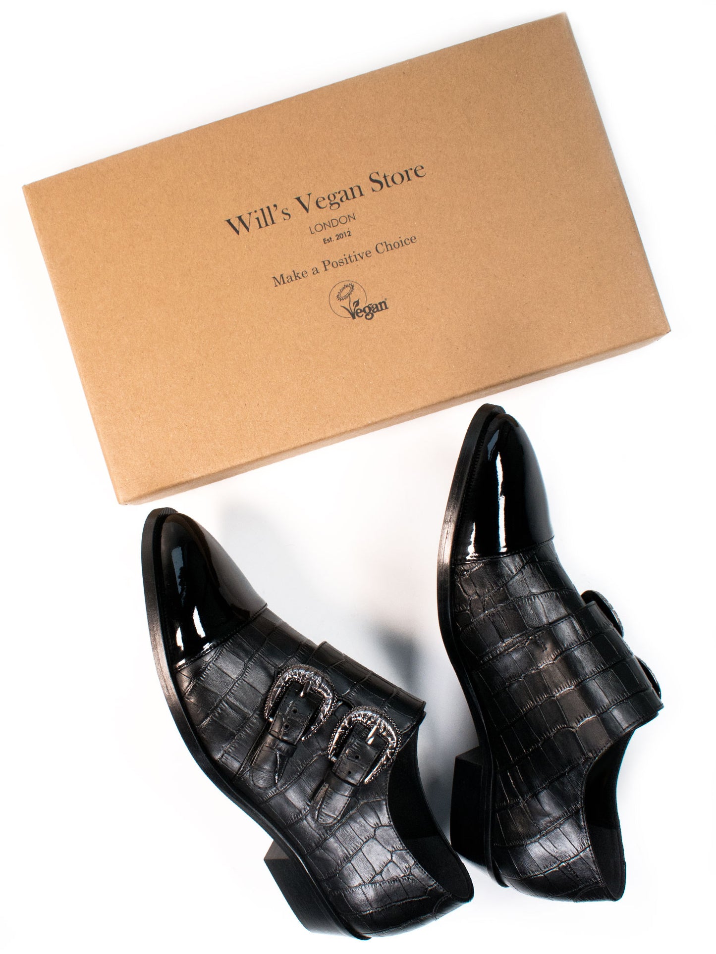 Vegan Women's Mock Croc Monk Straps | Will's Vegan Store