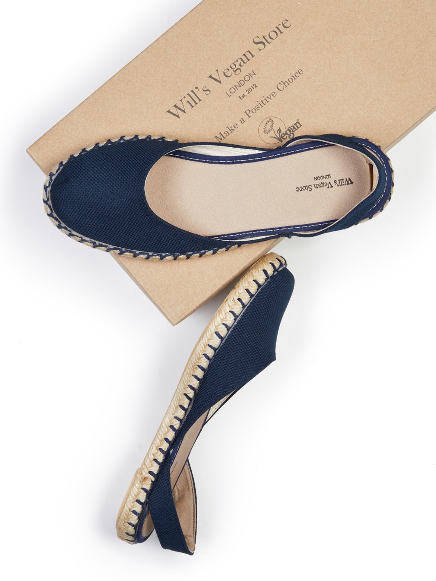 Vegan Women's Recycled Espadrille Slingbacks | Will's Vegan Store