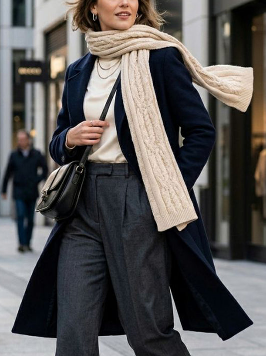 Recycled Braided Knit Scarf