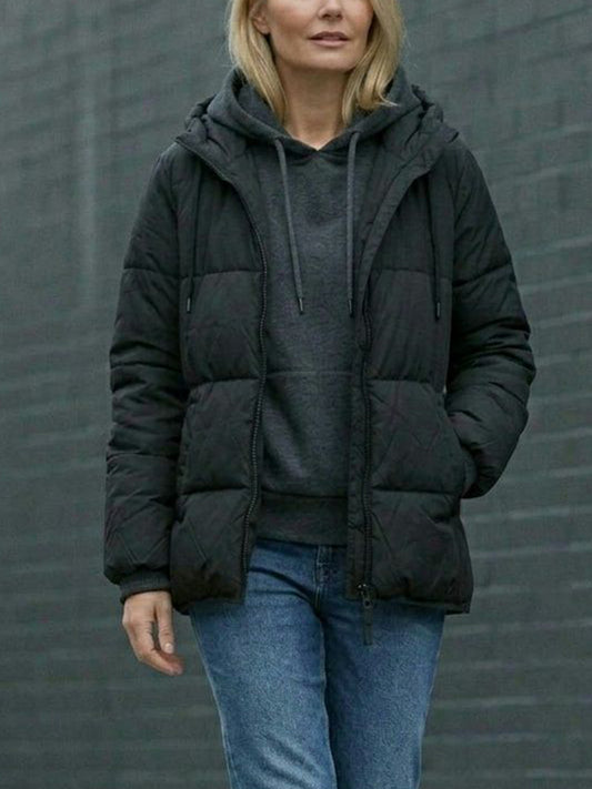 Vegan Women's Recycled Hooded Puffer | Will's Vegan Store