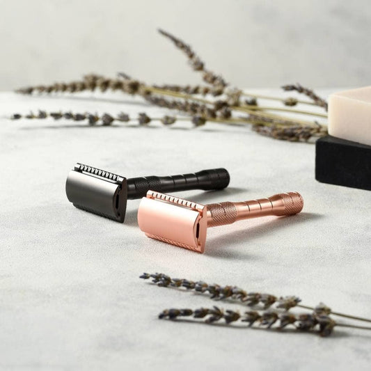 Jungle Culture Rose Gold & Black Reusable Safety Razors (5 Year Warranty) | 