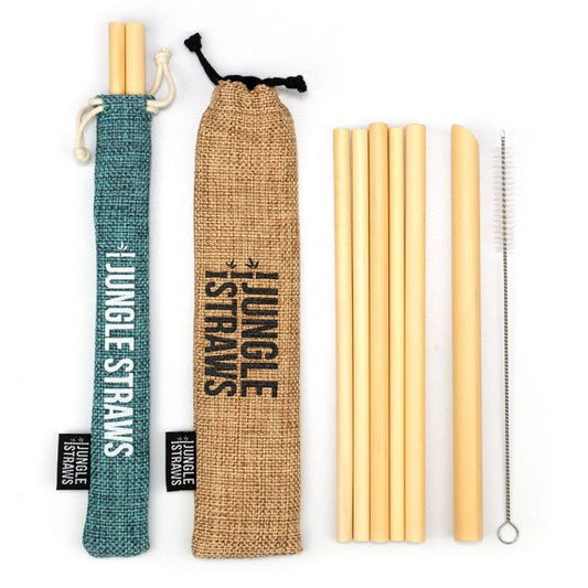 Jungle Culture Bamboo Straws - Reusable Drinking Straw Set - Plastic-Free | 
