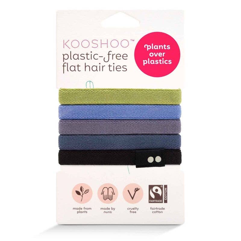 ecoLiving KOOSHOO Plastic Free Hair Ties - 5 Pack