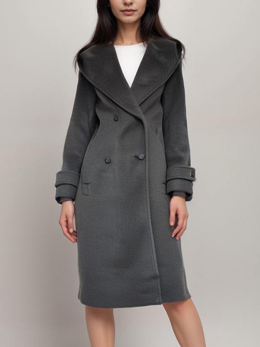 Vegan Wool Long Wrap Coat | Vegan Women's Coats | Jackets