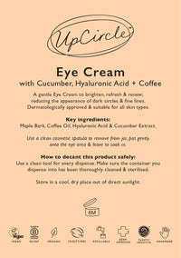 Upcircle Hydrating Eye Cream | Will's Vegan Store