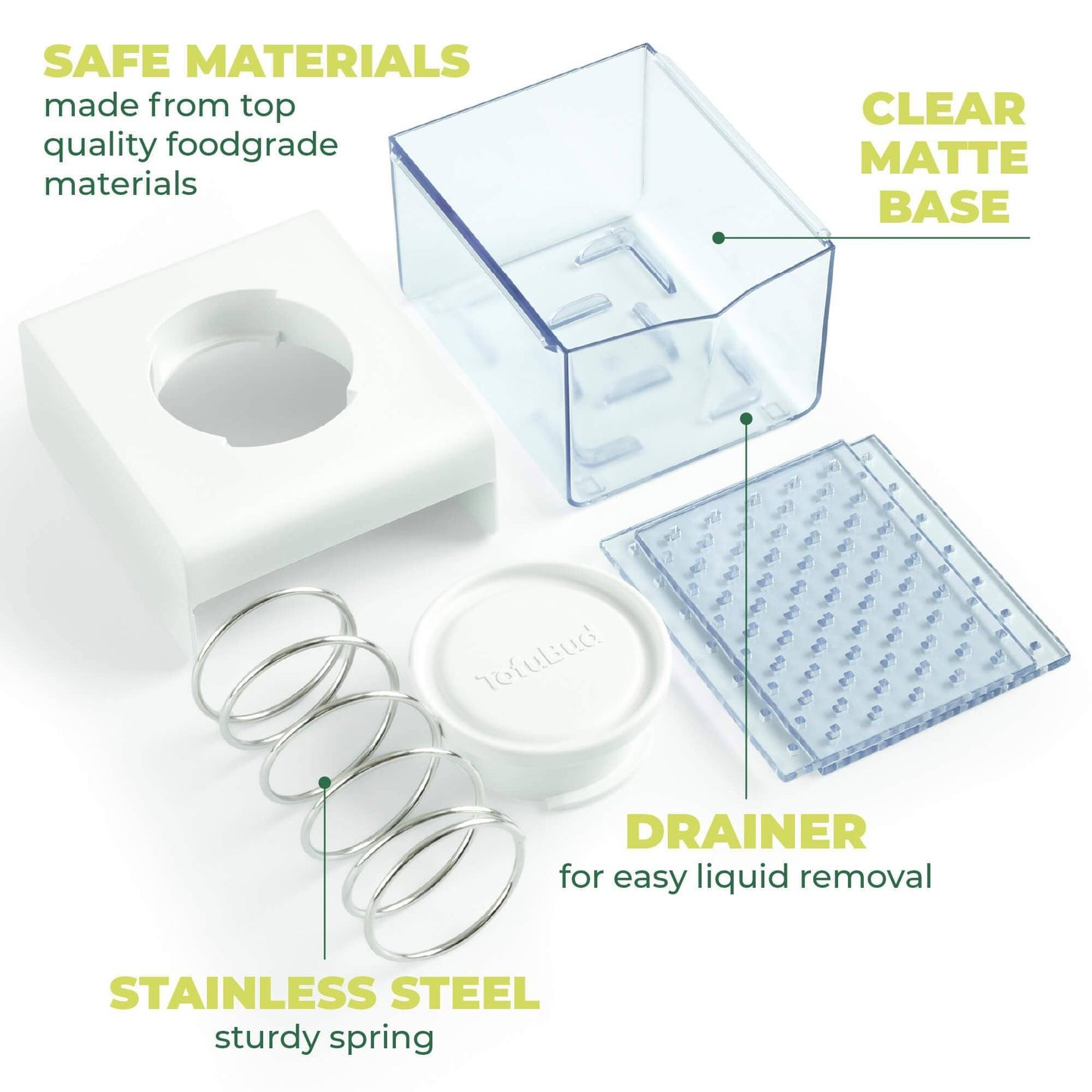 Tofu Press - Superior Efficiency Tofu Presser with 2 Pressure Levels