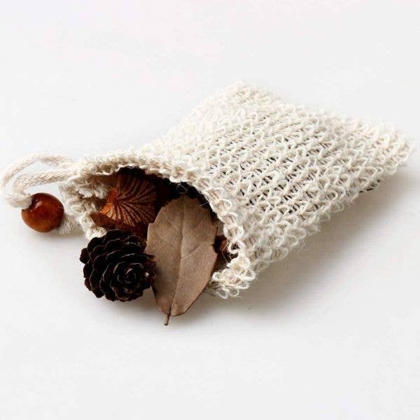 Jungle Culture Soap Bag - Sisal | Natural Fibre Mesh Soap Pouch Sack