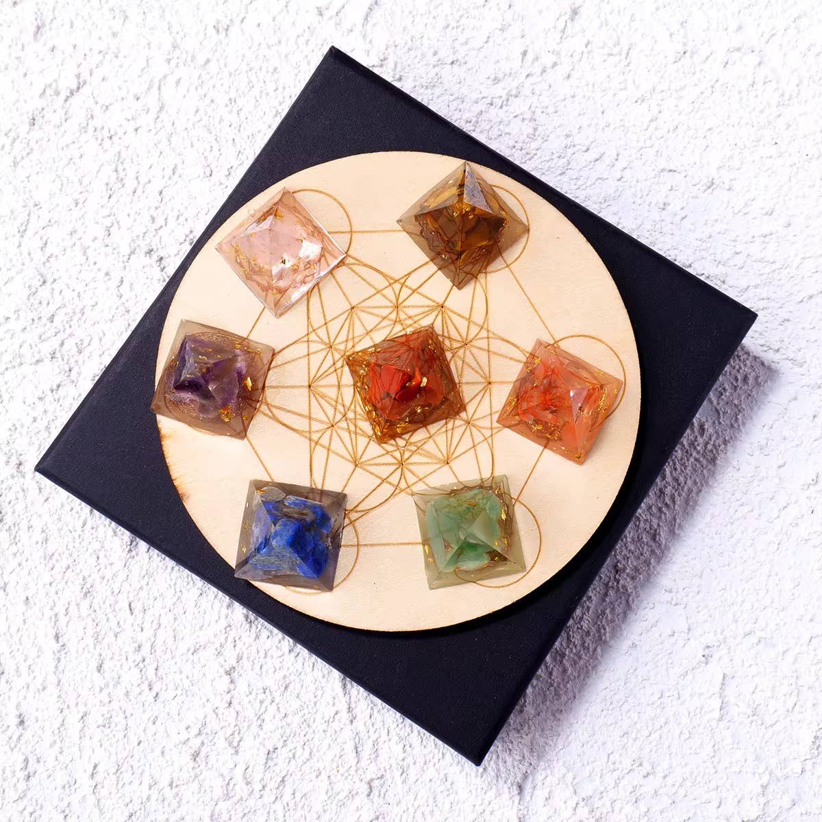 Crystolver Pyramid Chakra Crystal Set | Will's Vegan Store