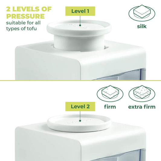 Tofu Press - Superior Efficiency Tofu Presser with 2 Pressure Levels | 