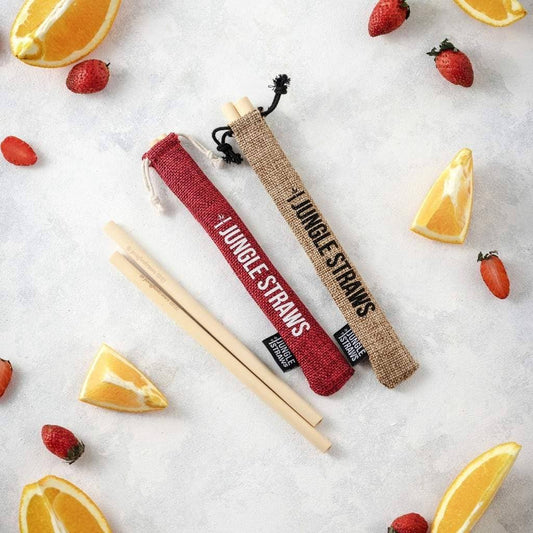 Jungle Culture Bamboo Straws - Reusable Drinking Straw Set - Plastic-Free | 