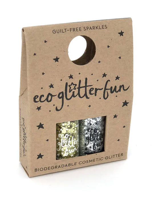 Eco Glitter Fun Biodegradable Cosmetic Glitter 2pcs Argento Uber Disco Ball & Milkyway | Glitter