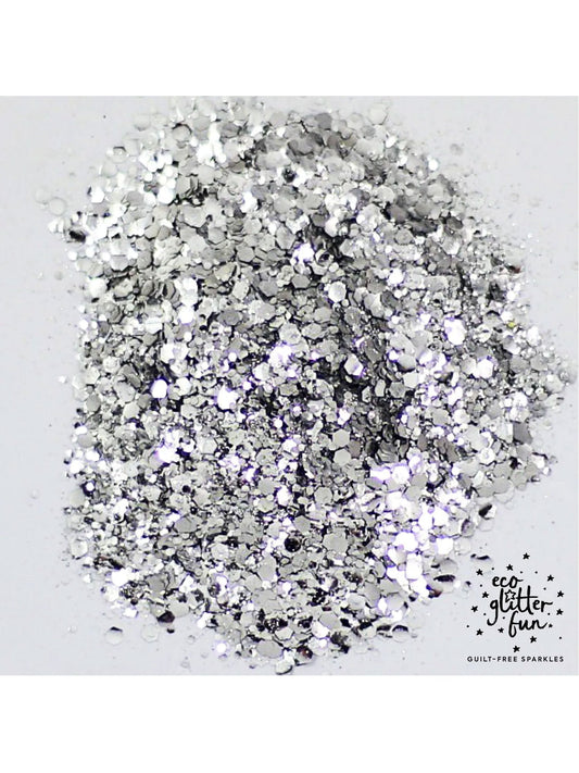 Eco Glitter Fun Biodegradable Cosmetic Glitter 2pcs Argento Uber Disco Ball & Milkyway | Glitter
