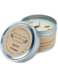 Wholesome Herbals Soy Candle Spiced Oranges | Will's Vegan Store