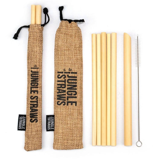 Jungle Culture Bamboo Straws - Reusable Drinking Straw Set - Plastic-Free | 