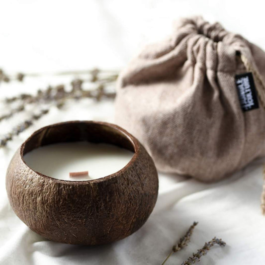 Jungle Culture Coconut Shell Candle w/ Gift Bag (Multiple Scents Available) | 