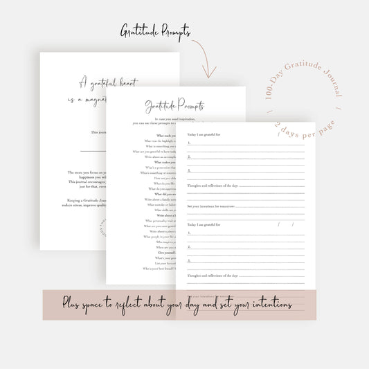 Gratitude Gold Foiled Journal - Daily reflection Journal | 