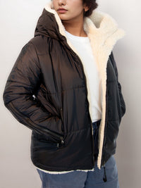 Vegan Women's Recycled Vegan Shearling Puffer | Will's Vegan Store