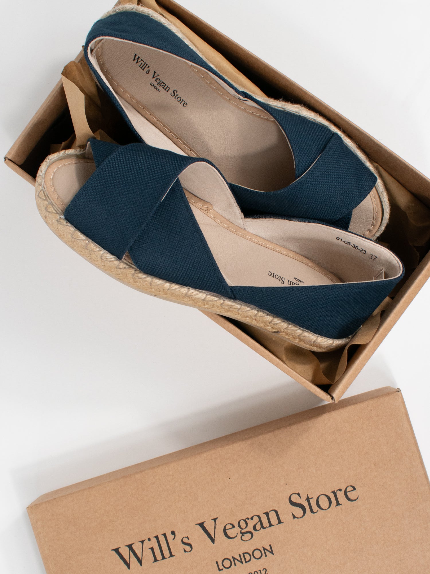 Vegan Women's Recycled Espadrille Cross Over Straps | Will's Vegan Store