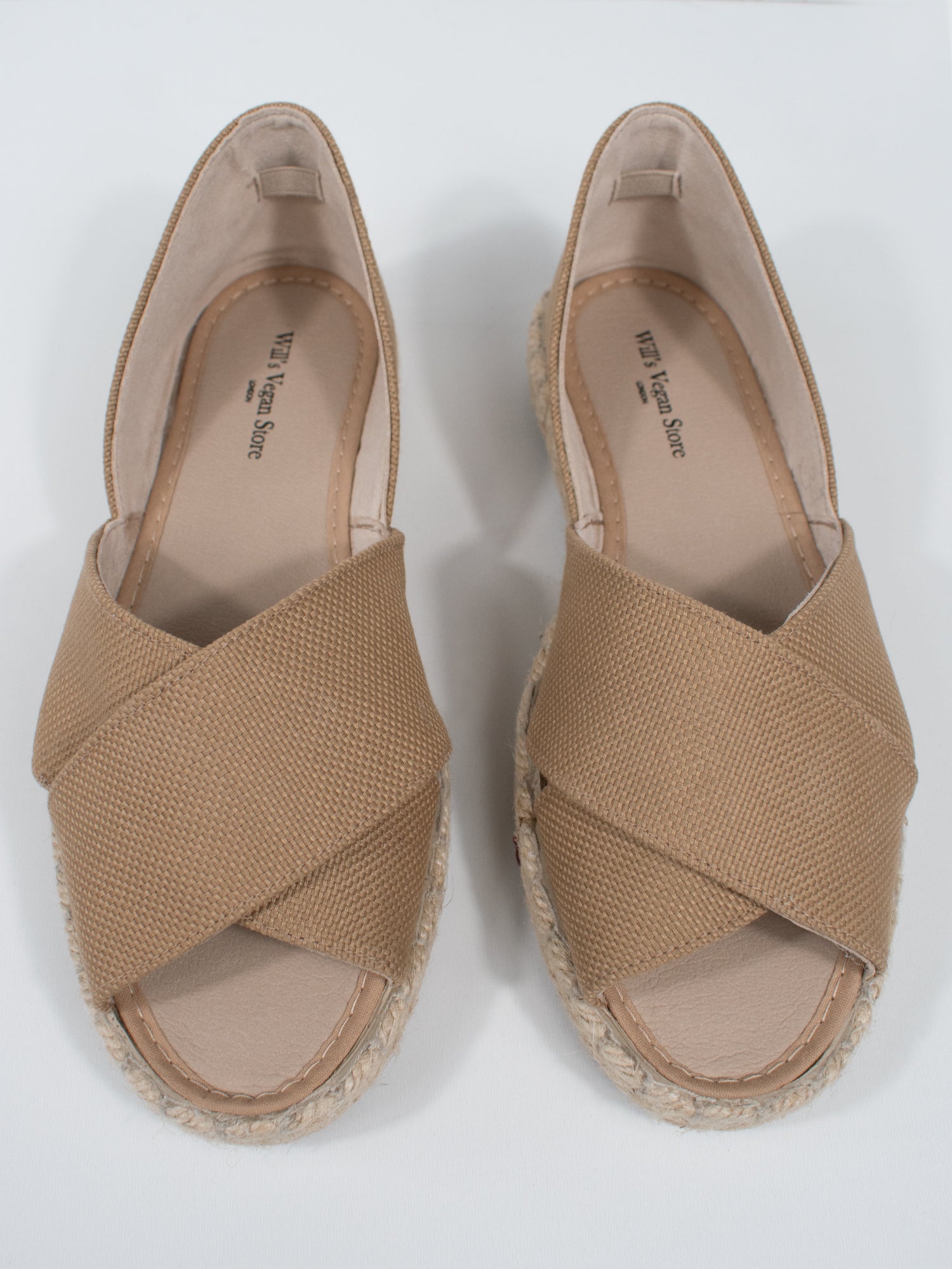 Vegan Women's Recycled Espadrille Cross Over Straps | Will's Vegan Store