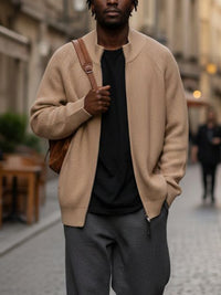 Vegan Men's Full Zip Knitted Jacket | Will's Vegan Store