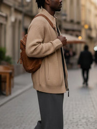 Vegan Men's Full Zip Knitted Jacket | Will's Vegan Store