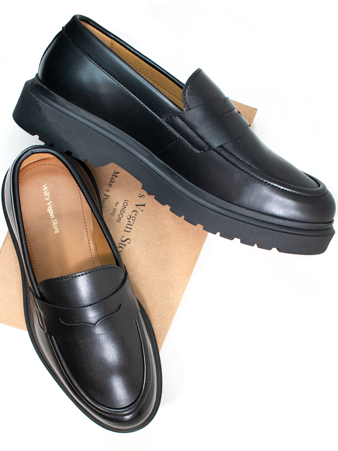 Vegan Men's Chunky Sole Loafers Will's Vegan Store