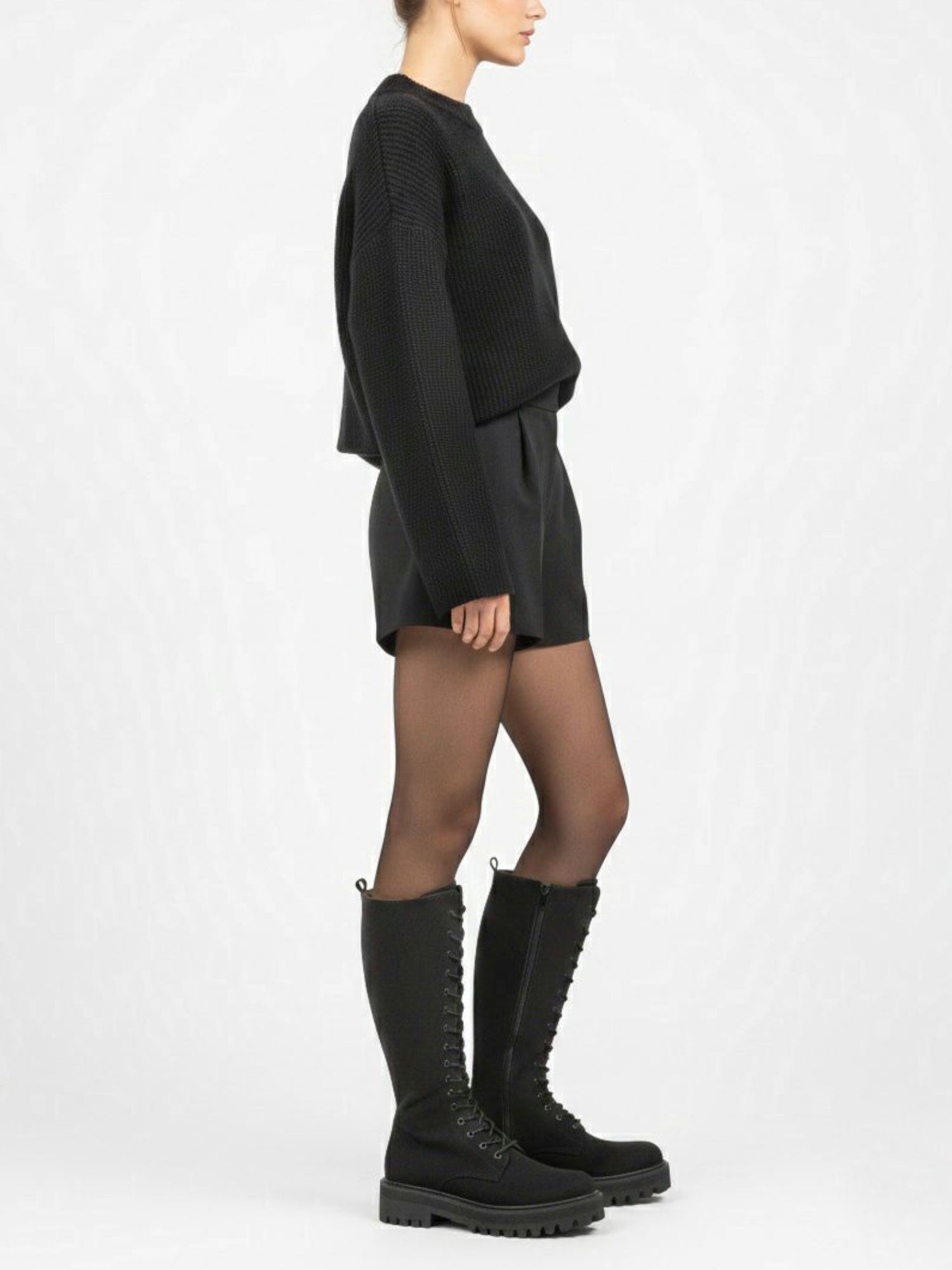 Lace-Up Vegan Suede High Boots | Will's Vegan Store