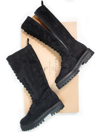 Lace-Up Vegan Suede High Boots | Will's Vegan Store