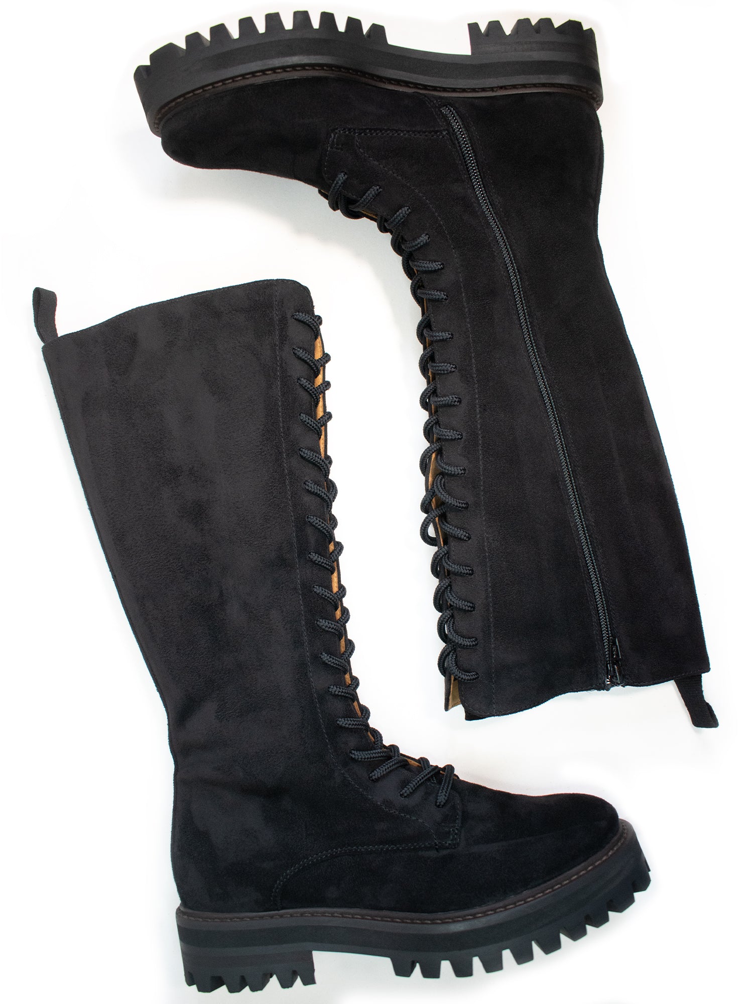 Lace-Up Vegan Suede High Boots | Will's Vegan Store