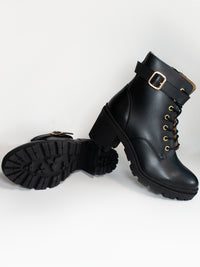 Lace-Up Track Sole Booties | Will's Vegan Store