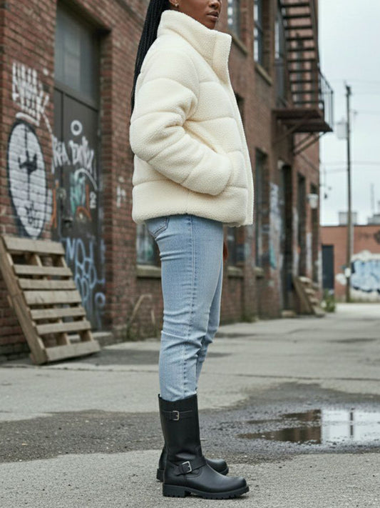 Recycled Teddy Puffer Jacket | Vegan Puffer Jackets