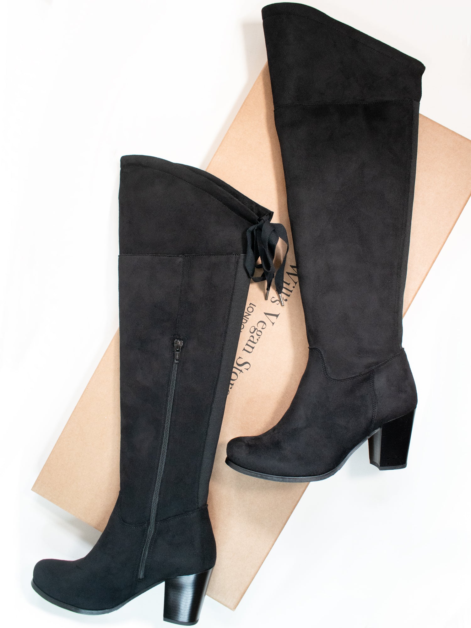 Vegan wide calf boots on sale