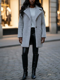 Women's Recycled Boucle Coat | Will's Vegan Store