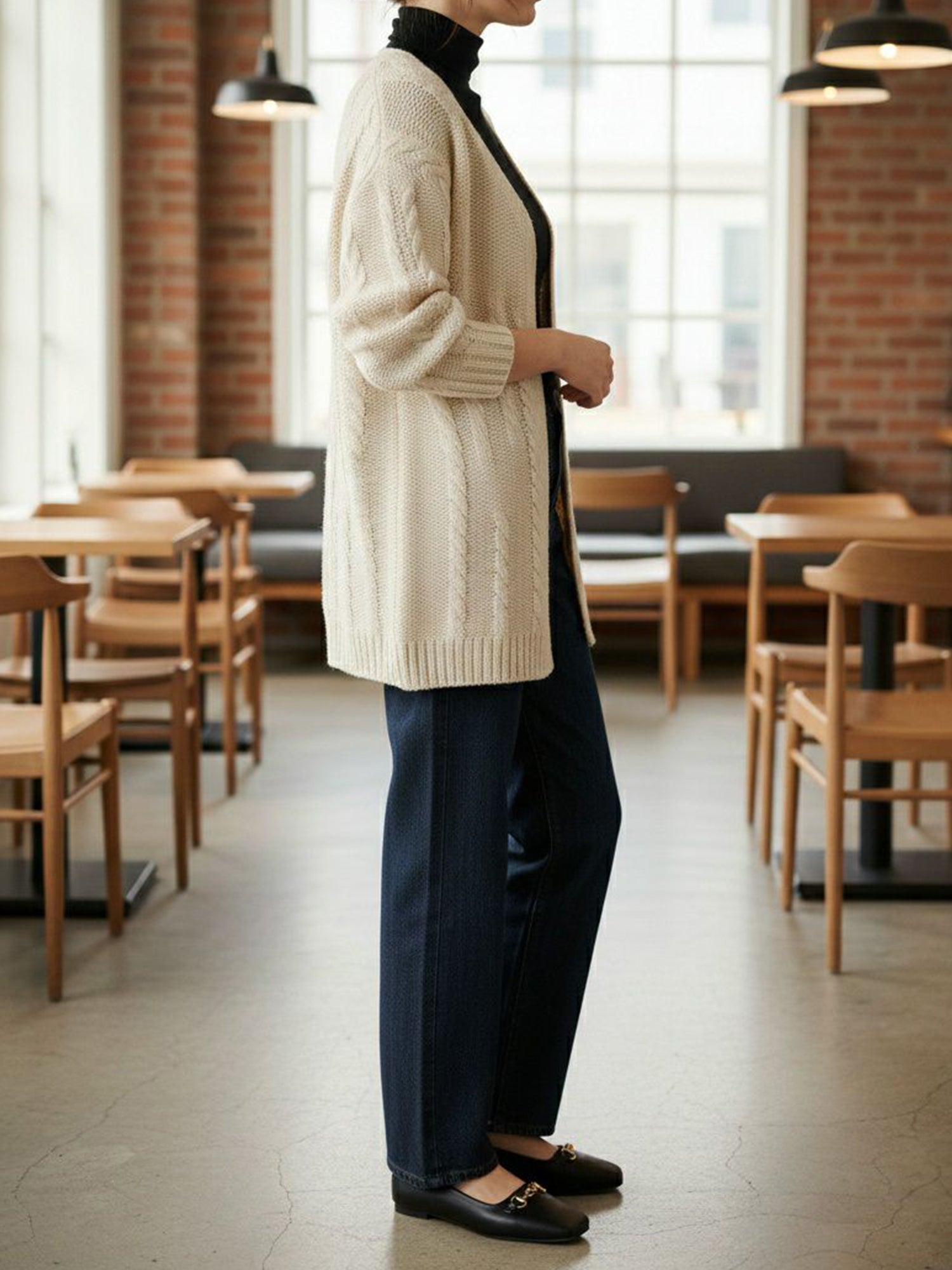Vegan Women's Recycled Chunky Knit Cardigan | Will's Vegan Store