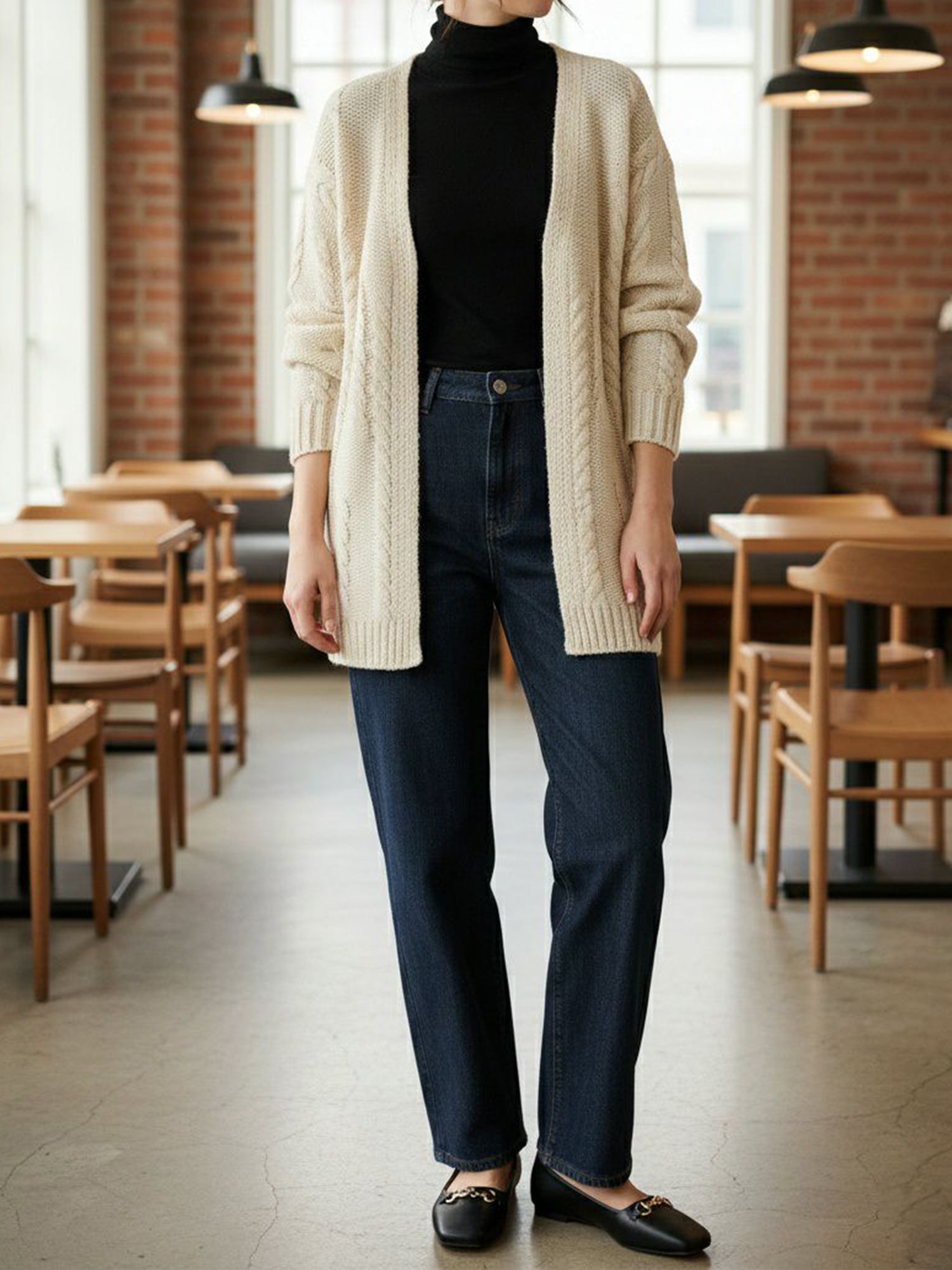 Vegan Women's Recycled Chunky Knit Cardigan | Will's Vegan Store