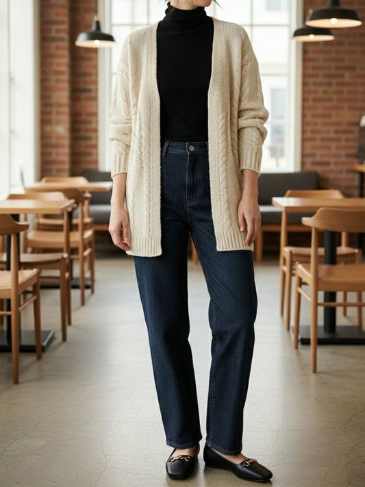 Recycled Chunky Knit Cardigan | Vegan Knitwear