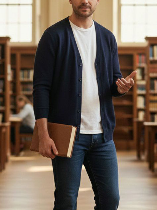 Vegan Men's Recycled Knit Cardigan | Will's Vegan Store