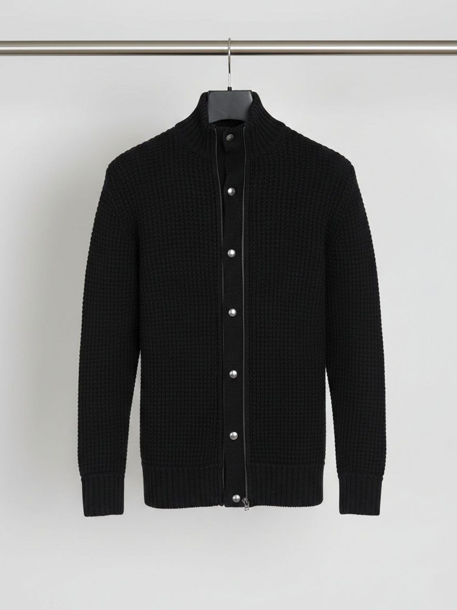 Vegan Men's Recycled Waffle Cardigan | Will's Vegan Store