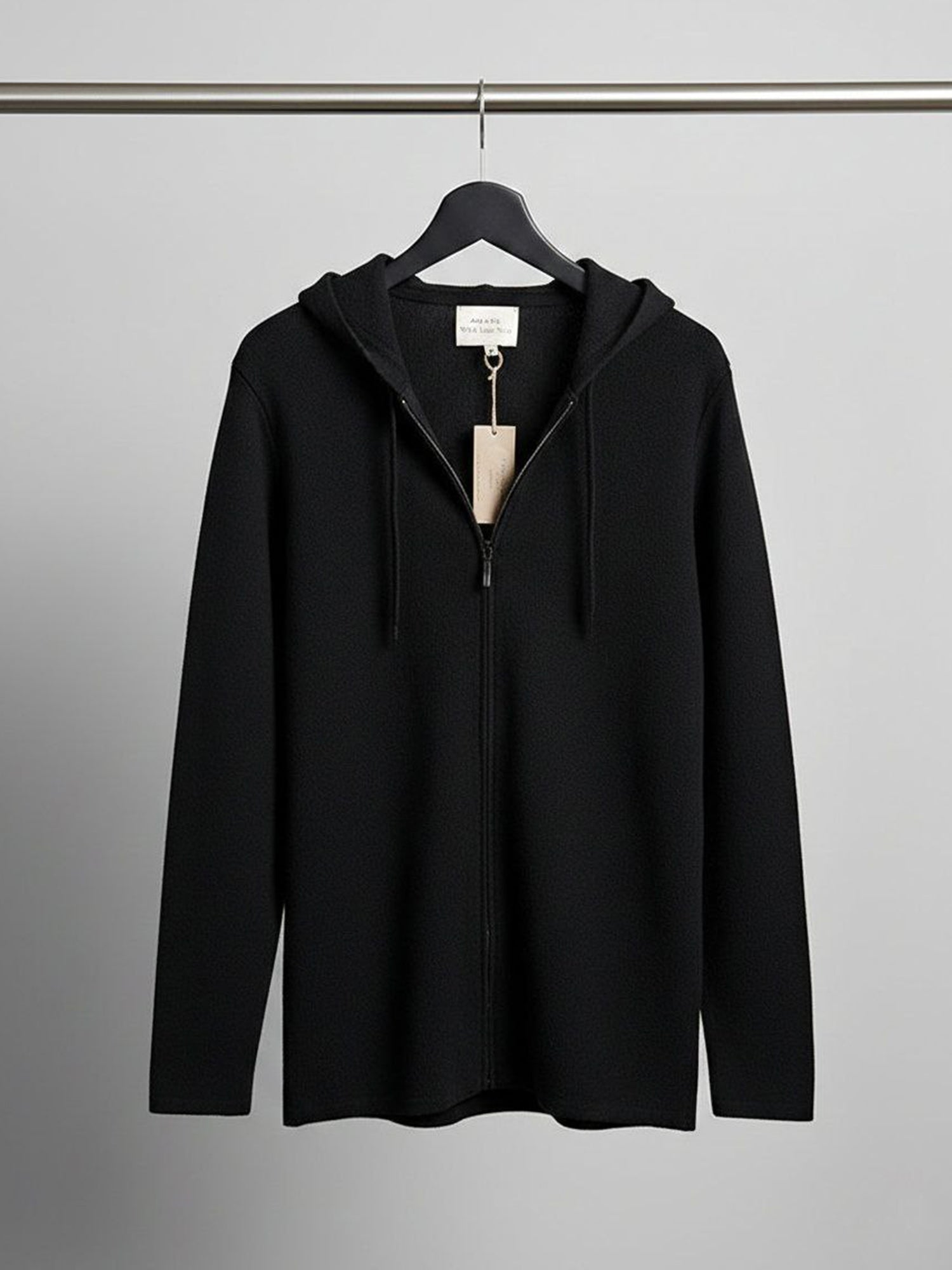 Recycled Zip Up Knit Hoodie