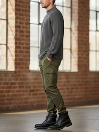 Vegan Men's Recycled Slouch Knit Mockneck | Will's Vegan Store
