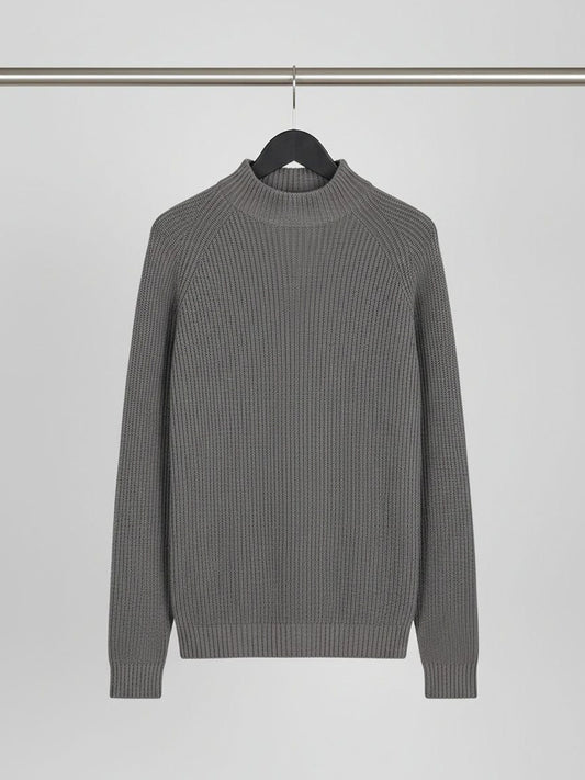 Vegan Men's Recycled Slouch Knit Mockneck | Will's Vegan Store
