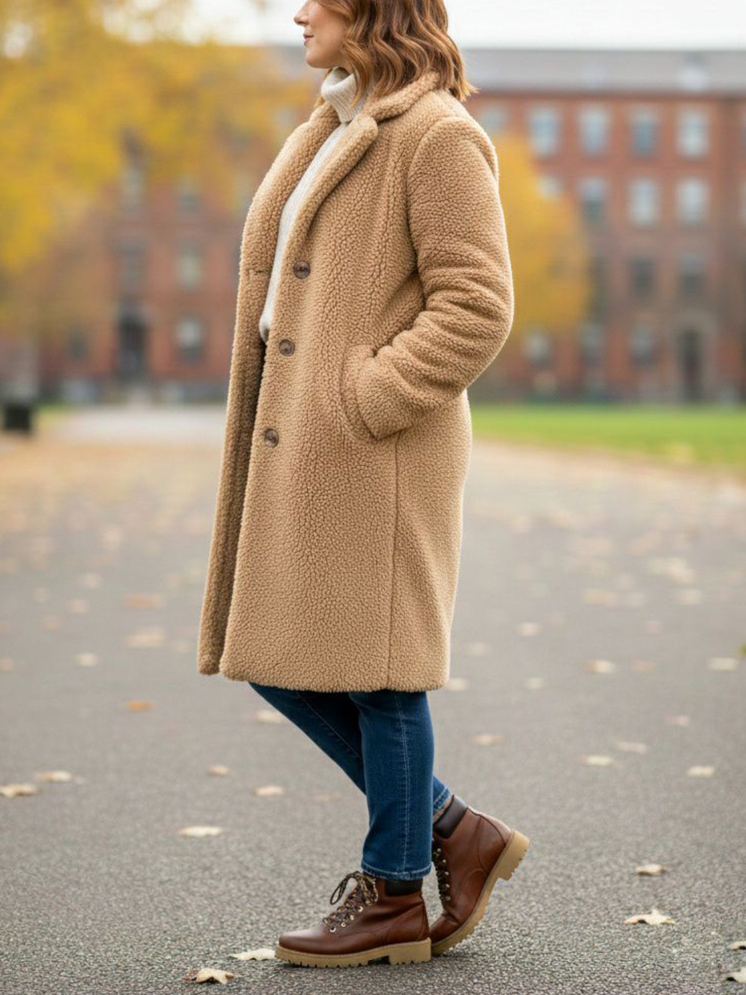 Vegan Women's Recycled Teddy Coat | Will's Vegan Store