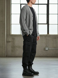 Vegan Men's Recycled Waffle Cardigan | Will's Vegan Store