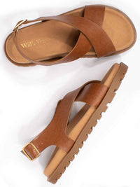 Cross Over Footbed Sandals | Will's Vegan Store