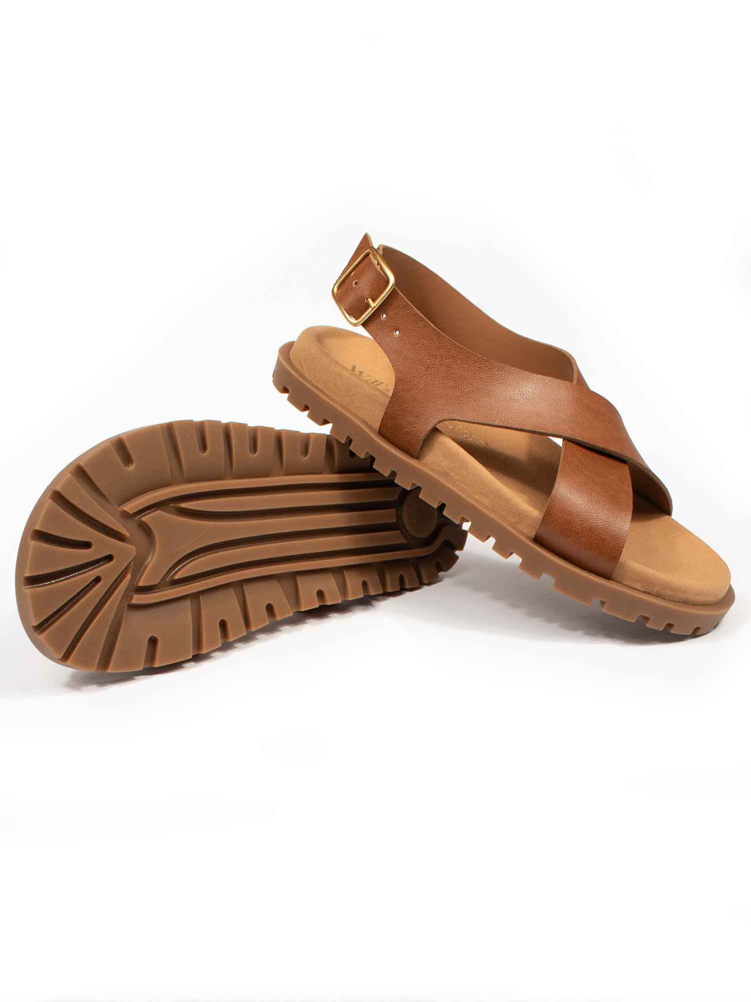Cross Over Footbed Sandals | Will's Vegan Store