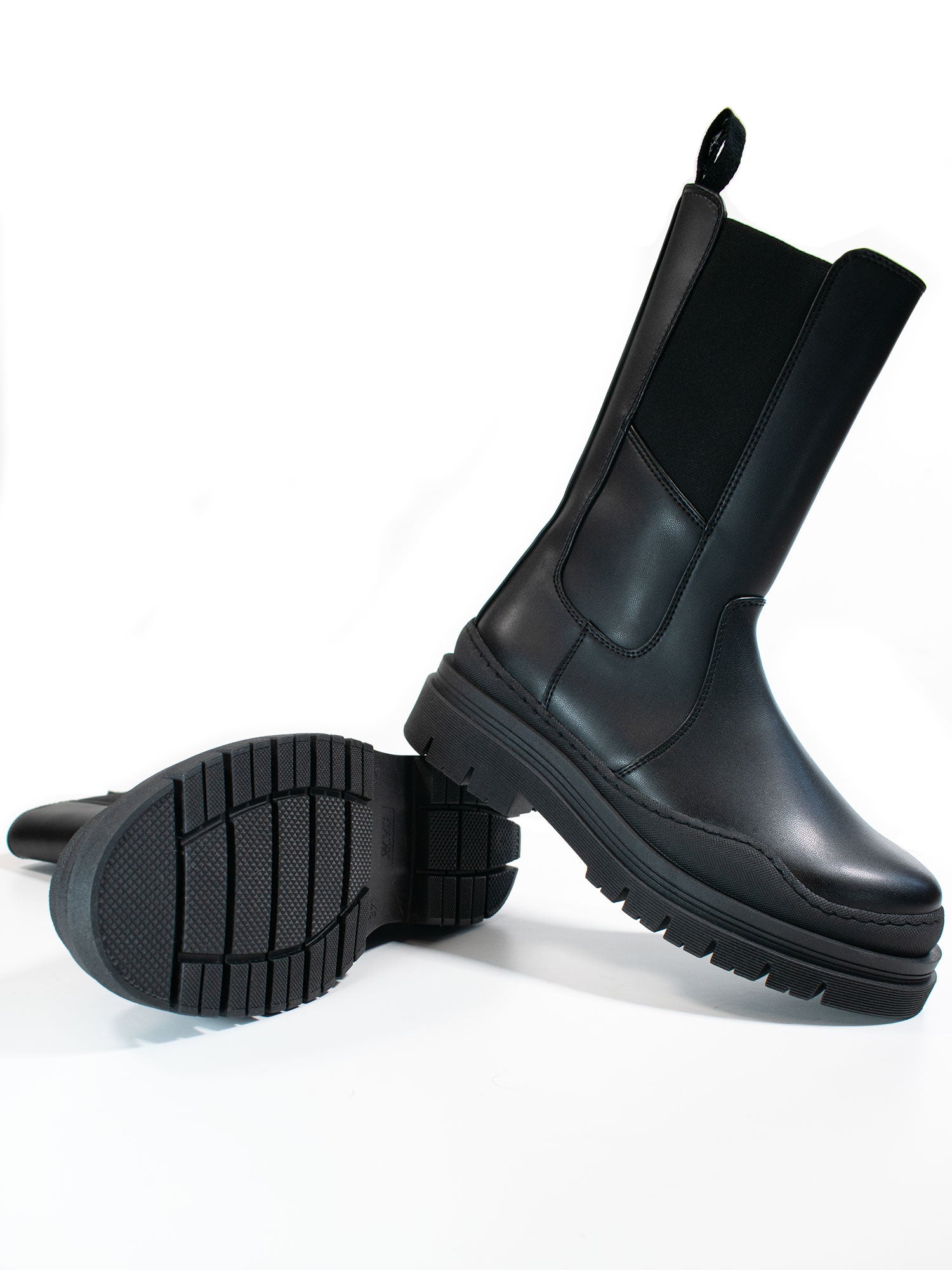 Track Sole Chelsea Mid Height Boots | Will's Vegan Store