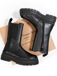 Track Sole Chelsea Mid Height Boots | Will's Vegan Store