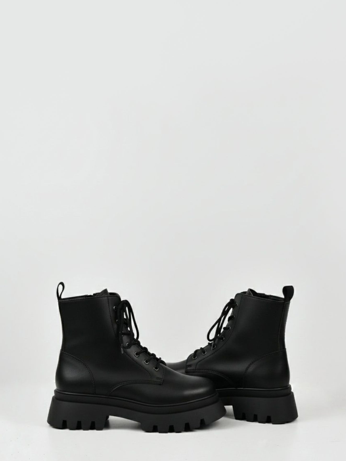 Track Sole 8-Eye Lace Up Boots